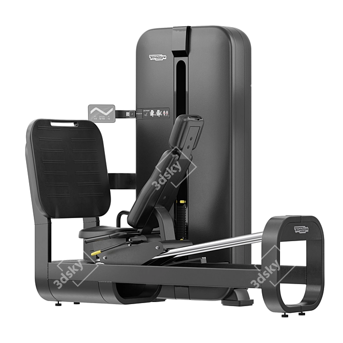 Advanced Leg Press Machine with Detailed Textures 3D model image 1