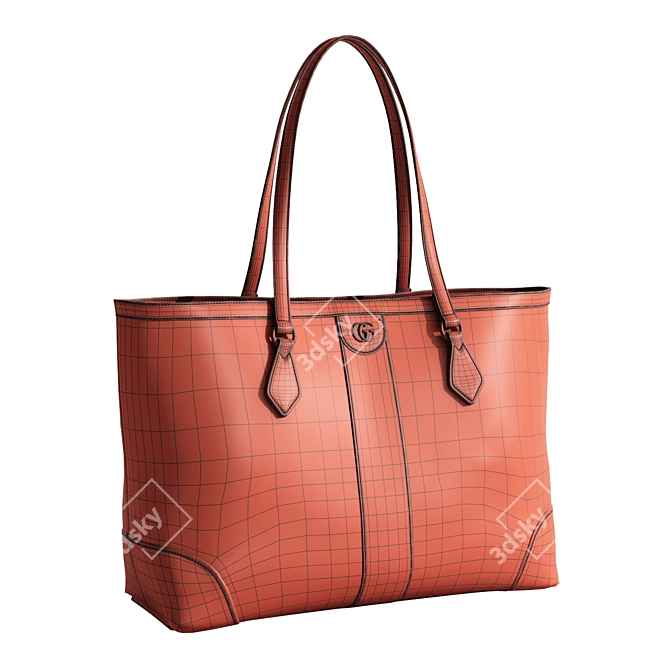 Gucci Ophidia Straw Tote Bag 3D model image 4