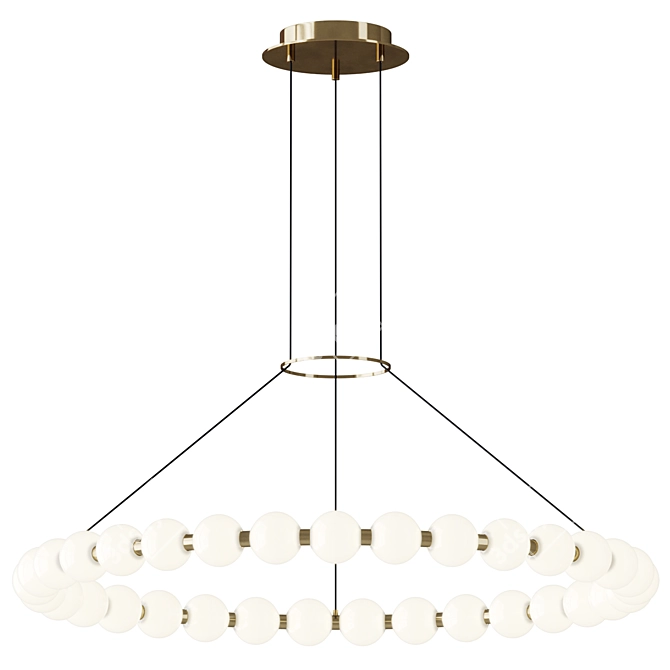 Elegant Orbet 36 Chandelier Glow 3D model image 1