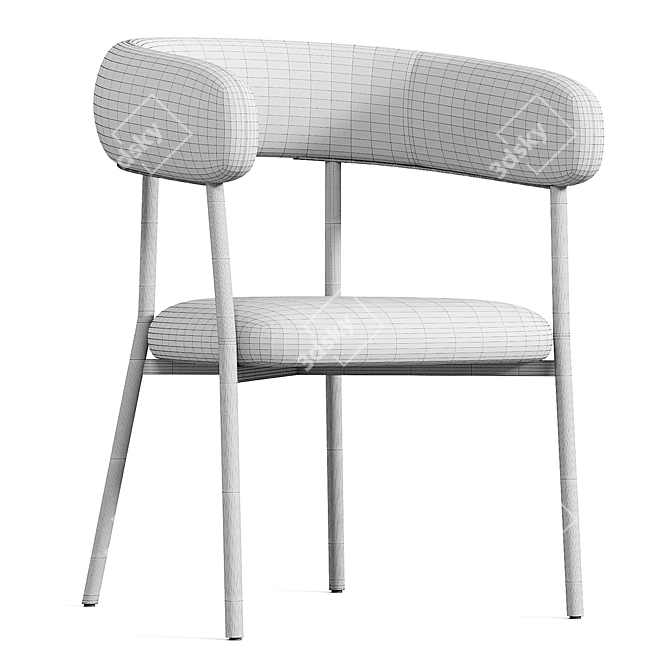 Sleek Oslo Armchair 2015 Model 3D model image 5