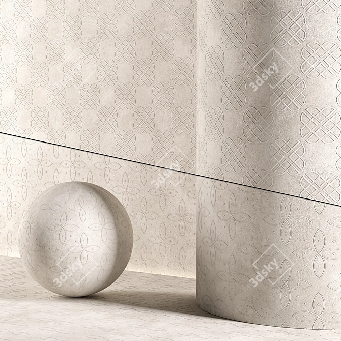 Seamless Plaster Material Pack 3D model image 1