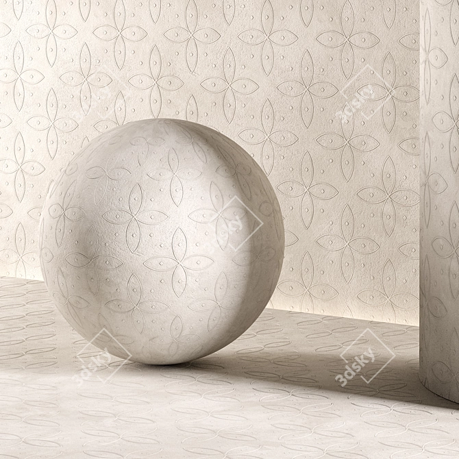 Seamless Plaster Material Pack 3D model image 6