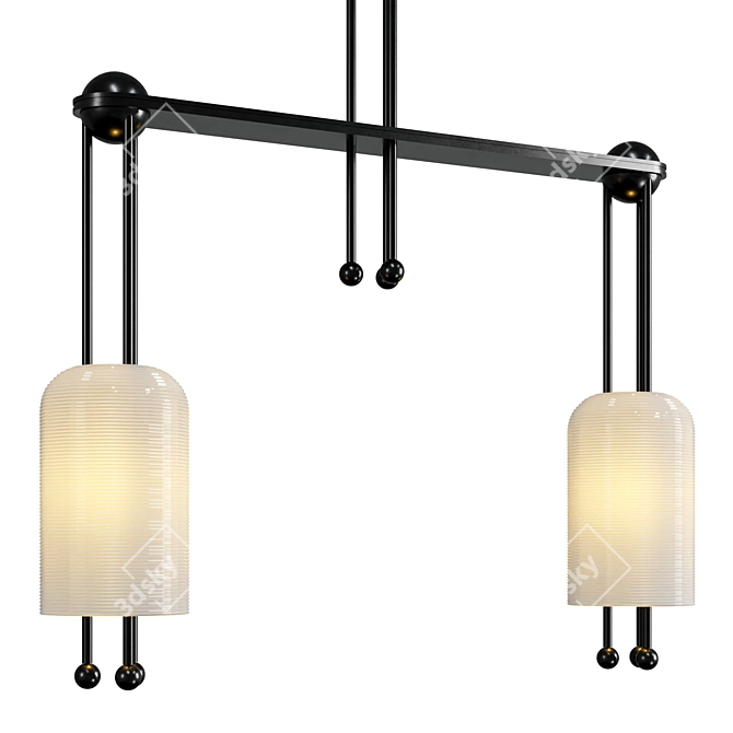 Modern Industrial Pendant Light 3D model image 2