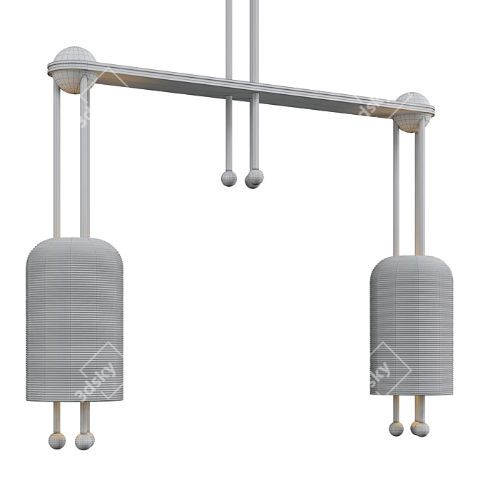 Modern Industrial Pendant Light 3D model image 3