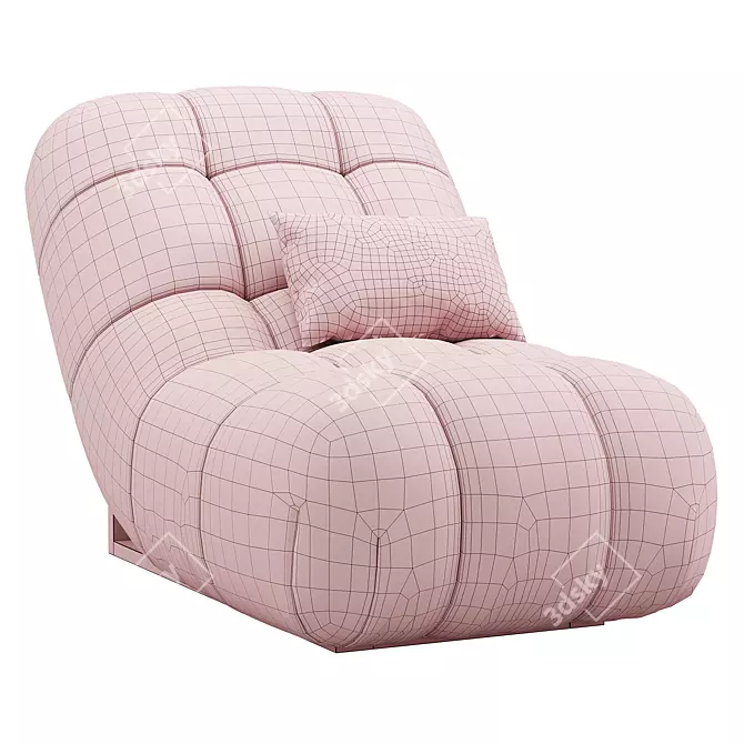 Cozy Teddy Lounge Chair "Stanley 3D model image 4