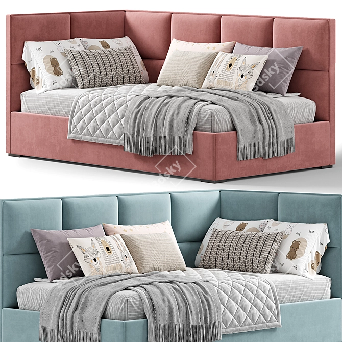 Modern Kids Bed KD42 Furniture 3D model image 4