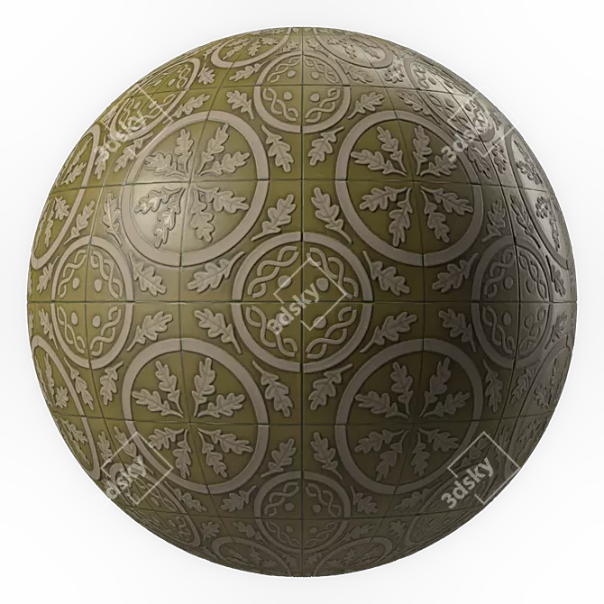 Ornament Ceramic Tile 4k Texture 3D model image 7