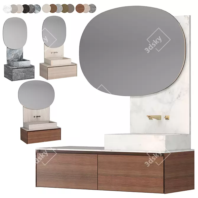 Luxury Bathroom Set 3D Model 3D model image 1