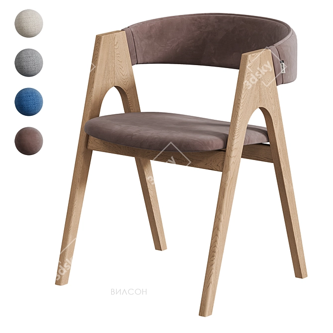 Wilson Chair - Scandinavian Style 3D model image 3