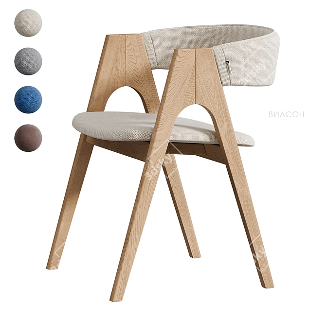 Wilson Chair - Scandinavian Style 3D model image 5