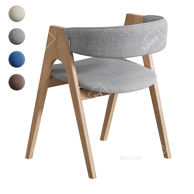 Wilson Chair - Scandinavian Style 3D model image 6