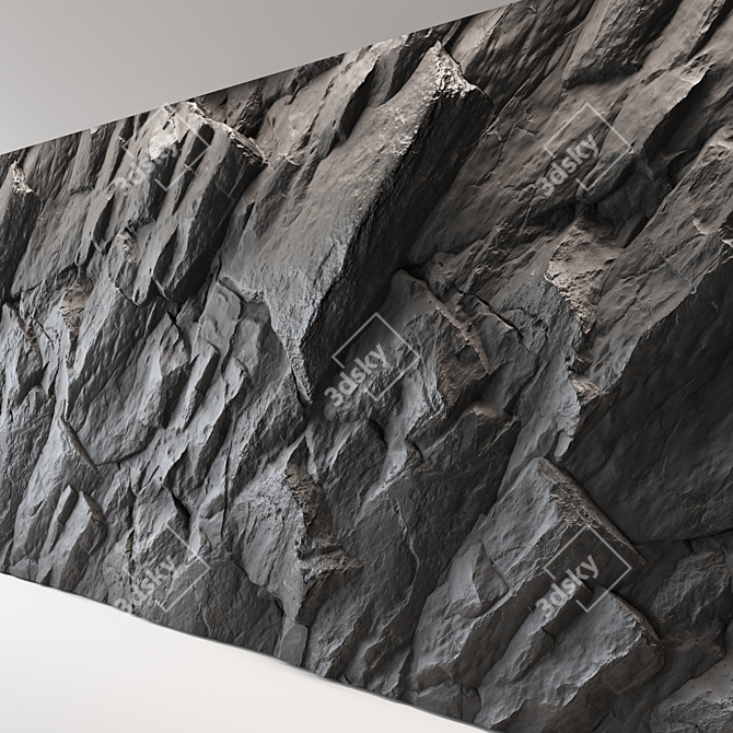 Rock Cliff Wall Textures Set 3D model image 3