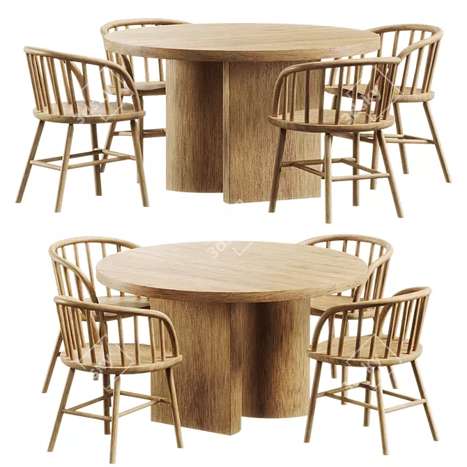 Modern Dining Set by Anothercountry 3D model image 1