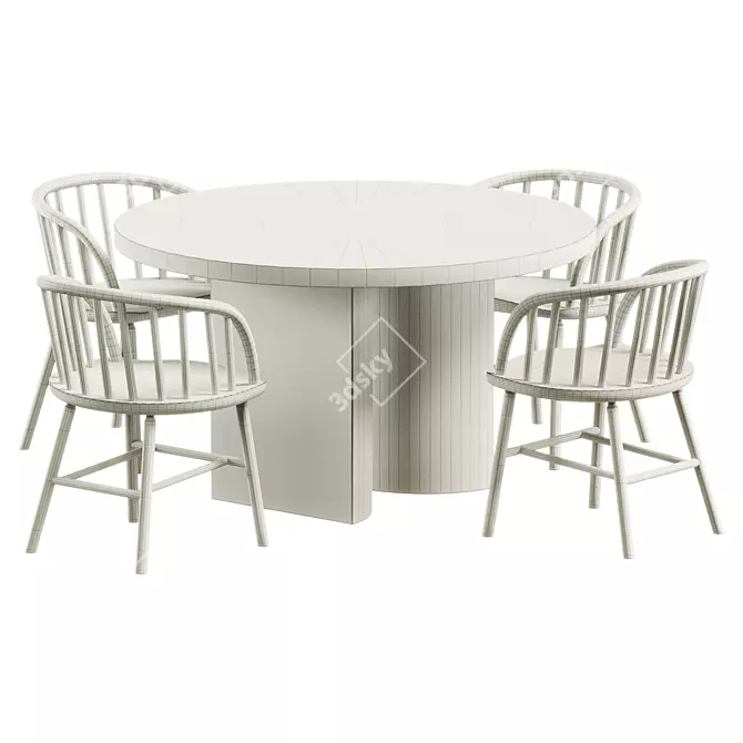 Modern Dining Set by Anothercountry 3D model image 3