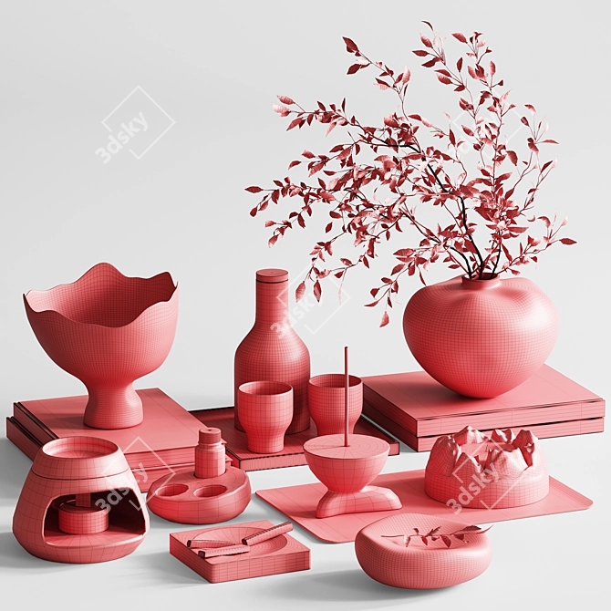 Modern Decor Set 2015 Vray 3D model image 9