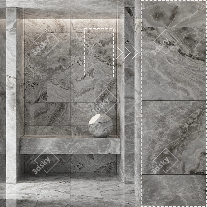 Marble Stone Texture Bundle 3D model image 4