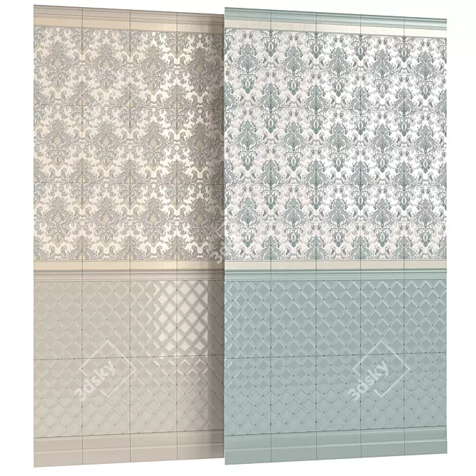 Bragansa Ceramic Tile Collection 3D model image 3