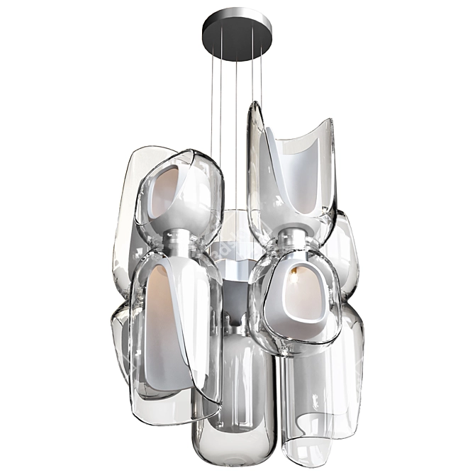 Eve Pendant Light Clear Matt 3D model image 3