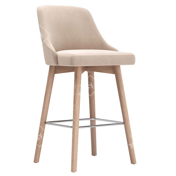 Swivel Half-Bar Stool Jimmy 3D model image 1