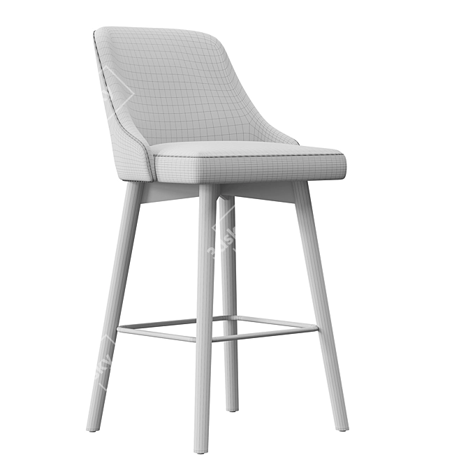 Swivel Half-Bar Stool Jimmy 3D model image 3