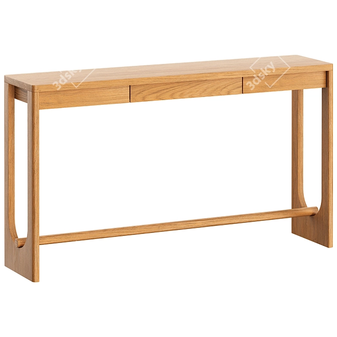  Modern Altena Console Table Silver 3D model image 1