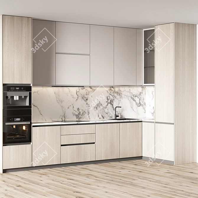  Modern Kitchen 3D Model 3D model image 4