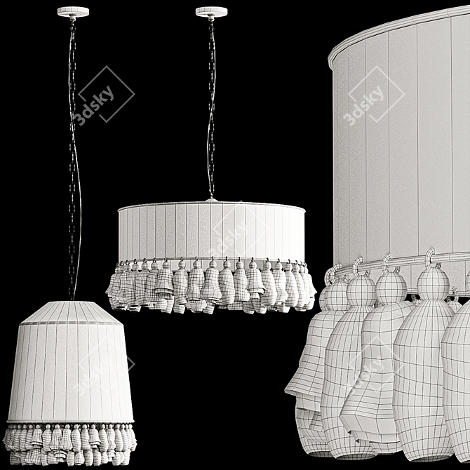 Boho Rara Pendant Lamp, 3D Model 3D model image 7