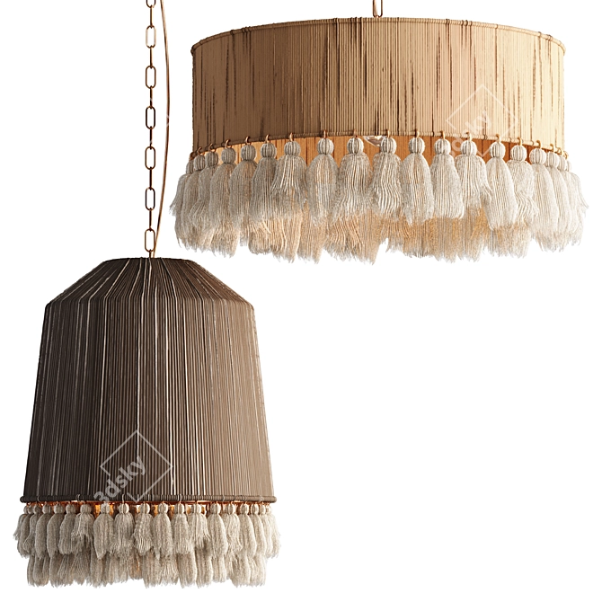 Boho Rara Pendant Lamp, 3D Model 3D model image 8