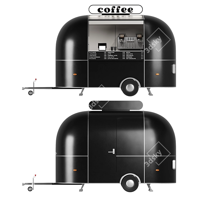 Mobile Coffee Truck Design Kit 3D model image 3