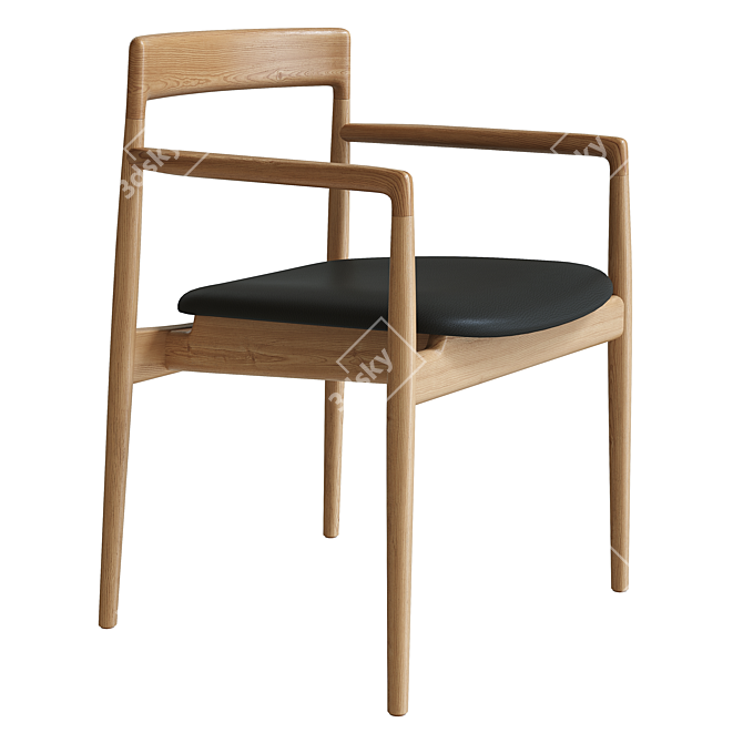 Elegant Calma Dining Chair 3D model image 4