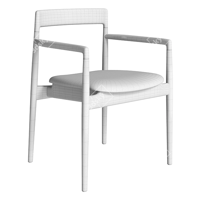 Elegant Calma Dining Chair 3D model image 7