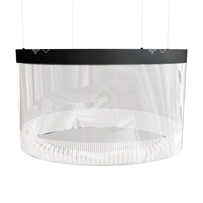 Sleek LED Glass Pendant Lamp 3D model image 6