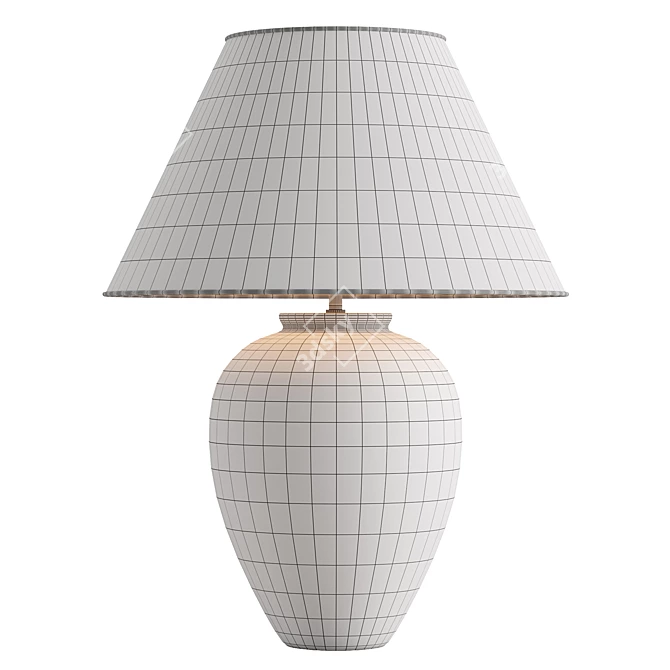 Luxury White Gold Table Lamp 3D model image 4