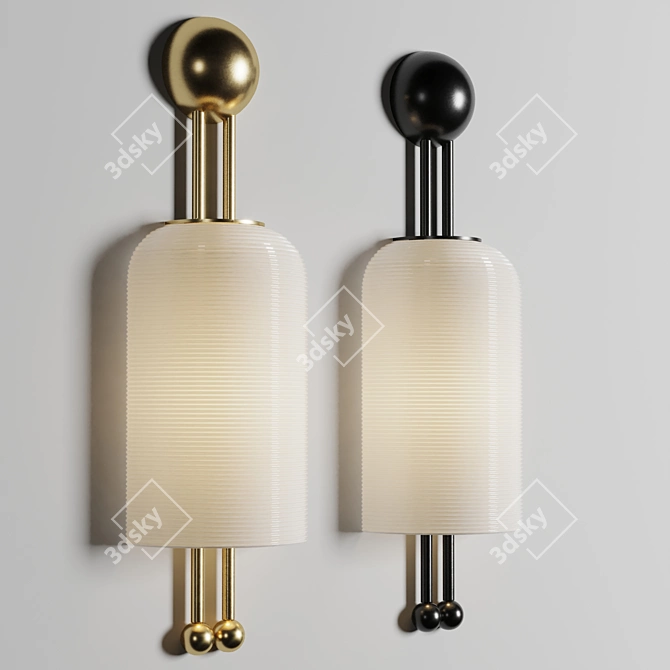 Elegant Lantern Sconce Light 3D model image 1