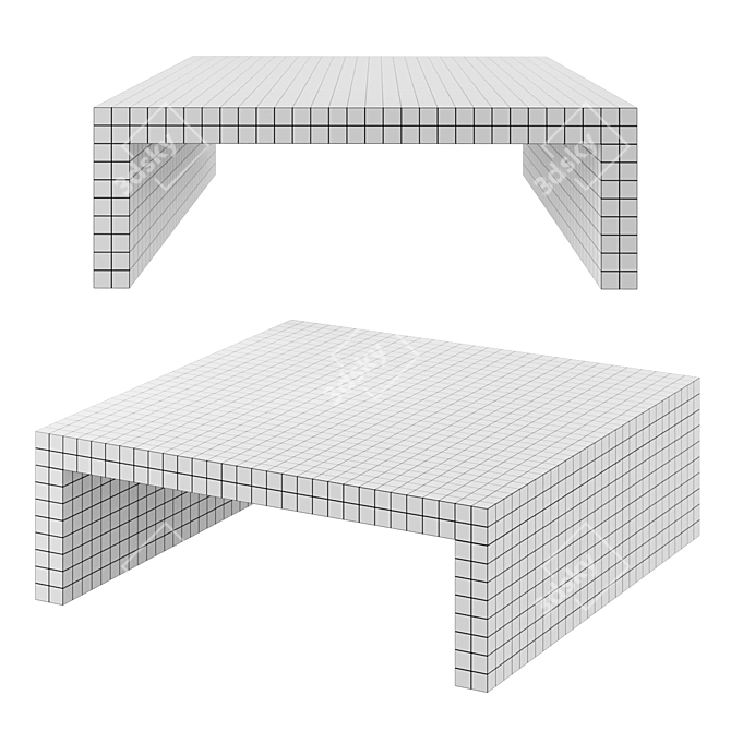 Quaderna 656 Table: Minimalist Elegance 3D model image 1