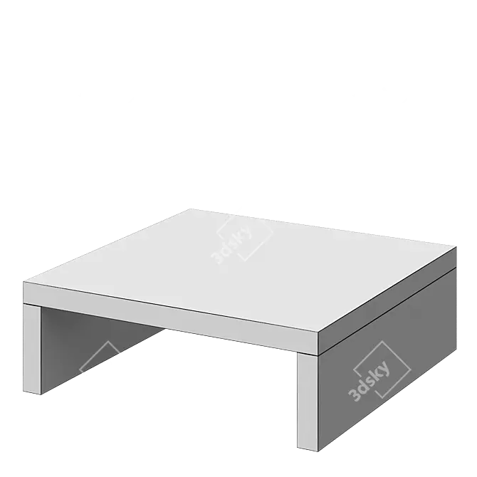 Quaderna 656 Table: Minimalist Elegance 3D model image 2