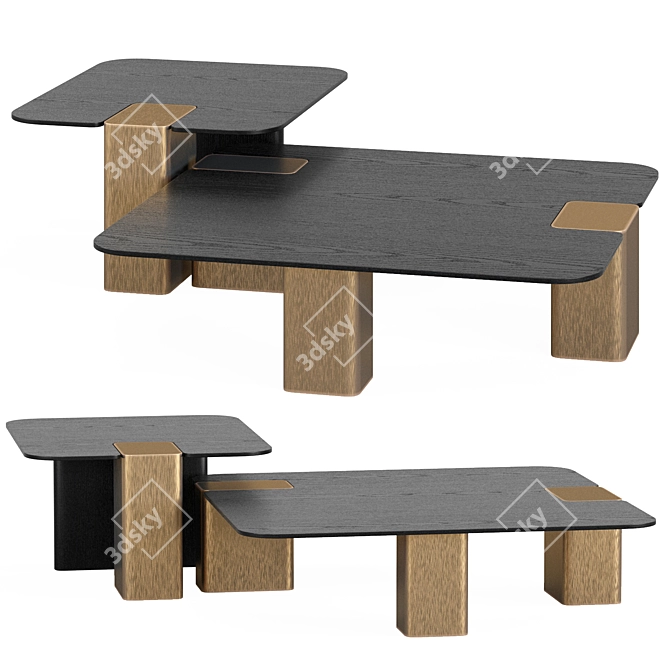 Contemporary Harmony Coffee Table 3D model image 1