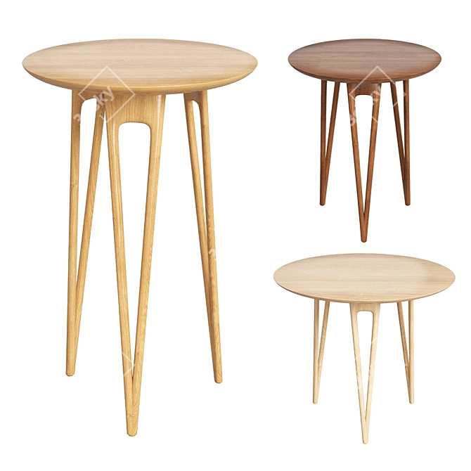  Hairpin Side Table: Stylish Design 3D model image 1