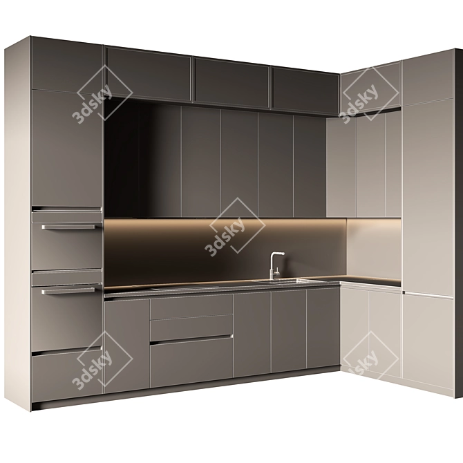 Modern Kitchen 3D Model 2015 3D model image 2