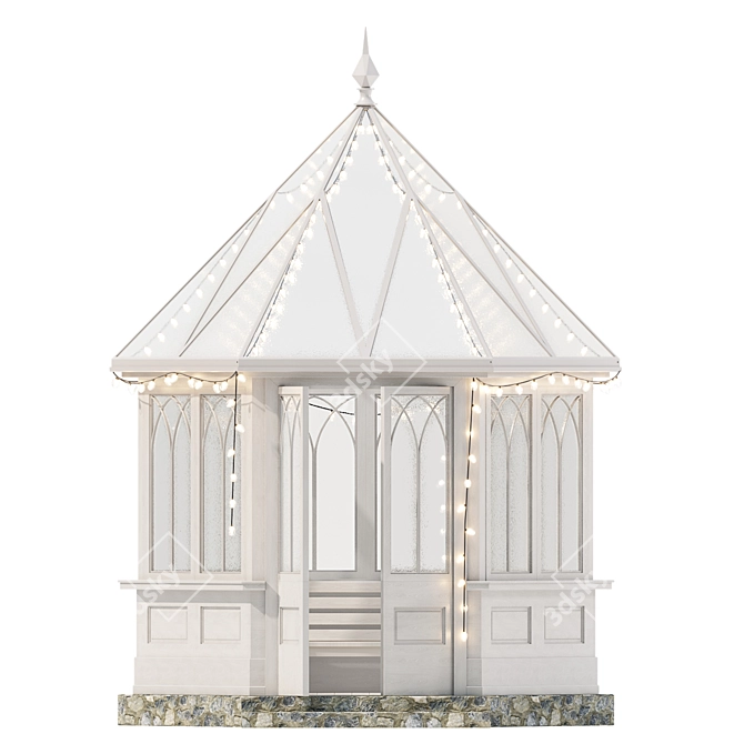 Title: Garden Gazebo Shelter 3D model image 2