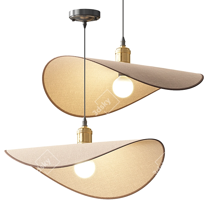 Minimalist LED Pendant Light 3D model image 2