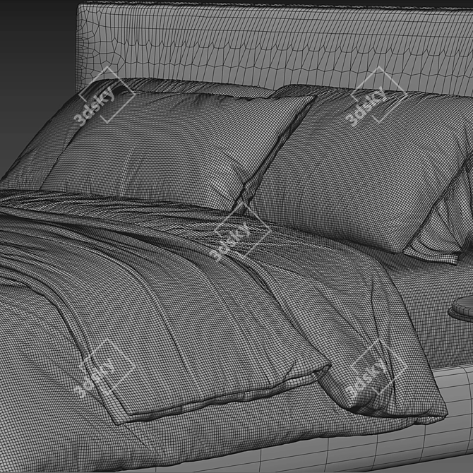 Modern 3D Ikea Dunvik Bed 3D model image 3