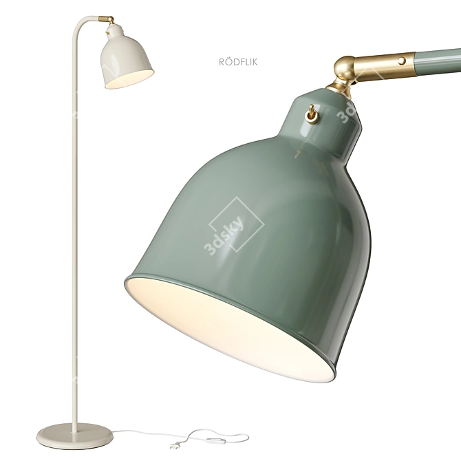  IKEA RODFLIK Floor Lamp 3D model image 3