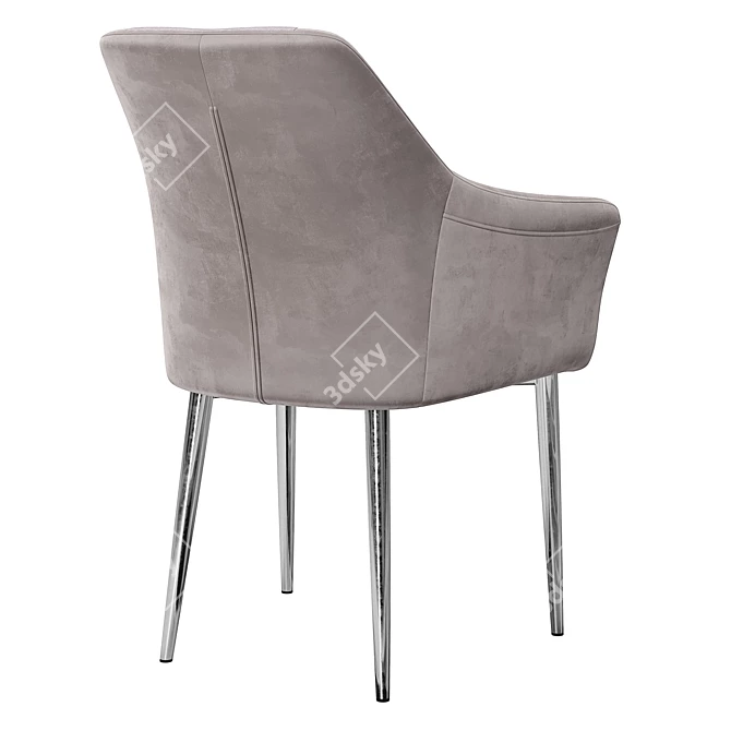 Elegant Lucia Dining Chair 3D model image 3