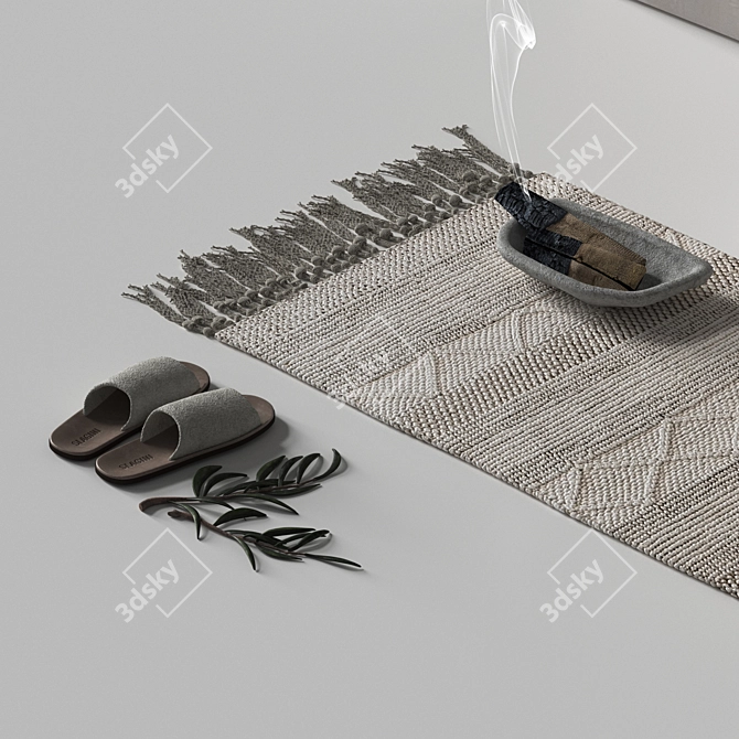 Zen Yoga Essentials: Premium Fabric 3D model image 4