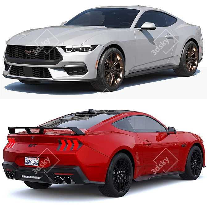 2024 Ford Mustang GT Refreshed 3D model image 1