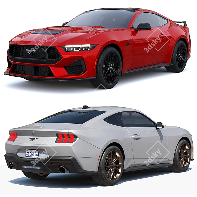 2024 Ford Mustang GT Refreshed 3D model image 2