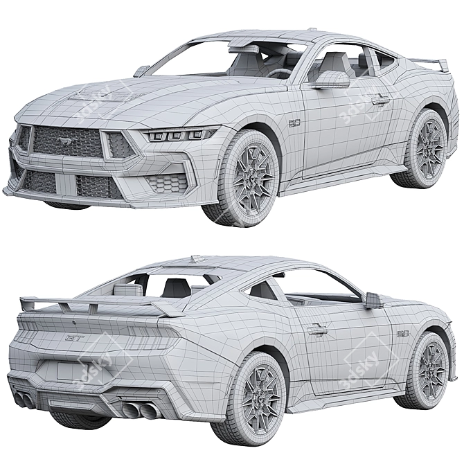 2024 Ford Mustang GT Refreshed 3D model image 6