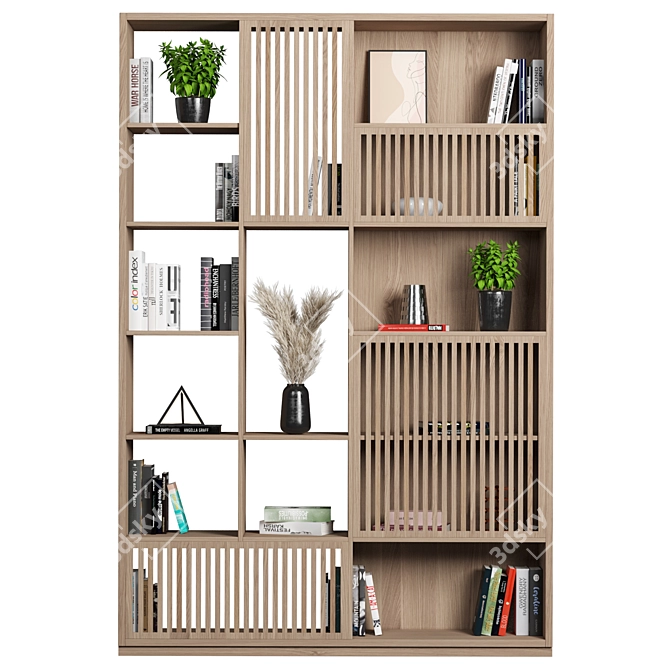 Modern High-Quality Shelving Unit 3D model image 2