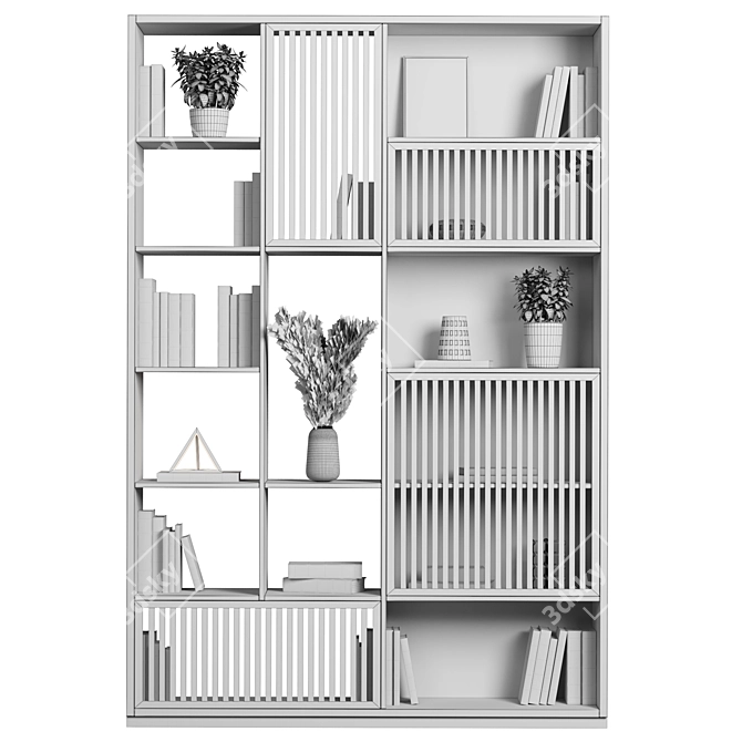 Modern High-Quality Shelving Unit 3D model image 4